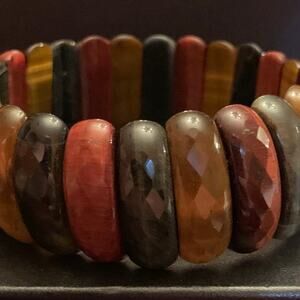 Variety of Tiger Eye Stones Stretch Bracelet